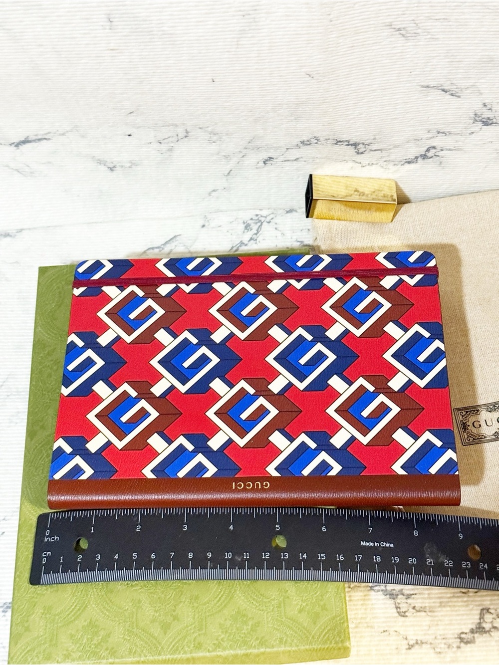 Gucci Geometric G Print Notebook - Picture 8 of 9